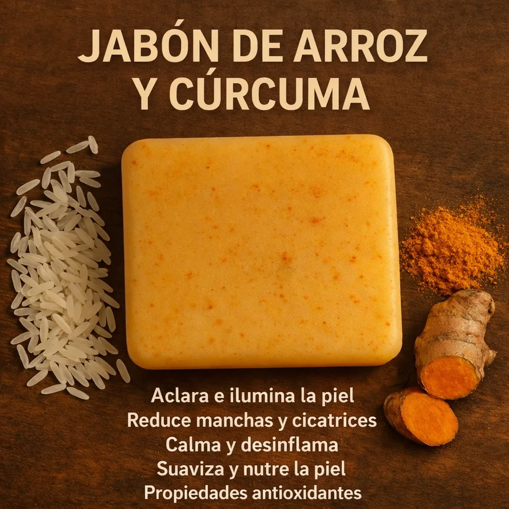 Jabón de Arroz y Cúrcuma
