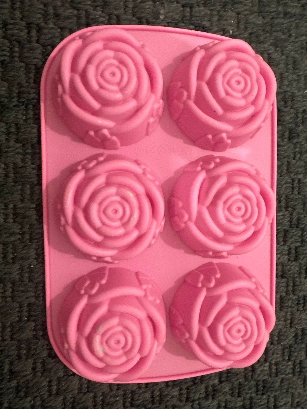 Molde de silicona con forma de rosa, 6 cavidades