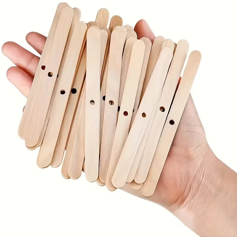 Soporte de madera para mecha de vela – accesorio para hacer velas artesanales