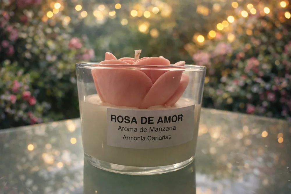 Vela aromática en vaso